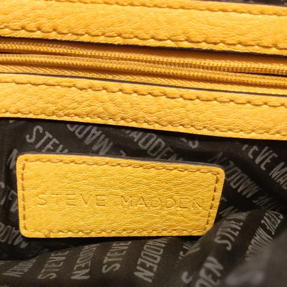 Steve Madden Mustard Yellow Round Backpack - Picture 2 of 5